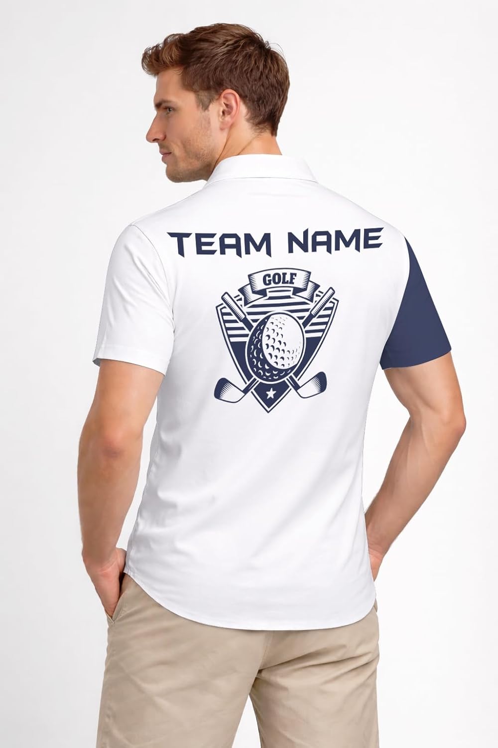 Custom Golf Team Polo Shirt for Men Women Personalized Name