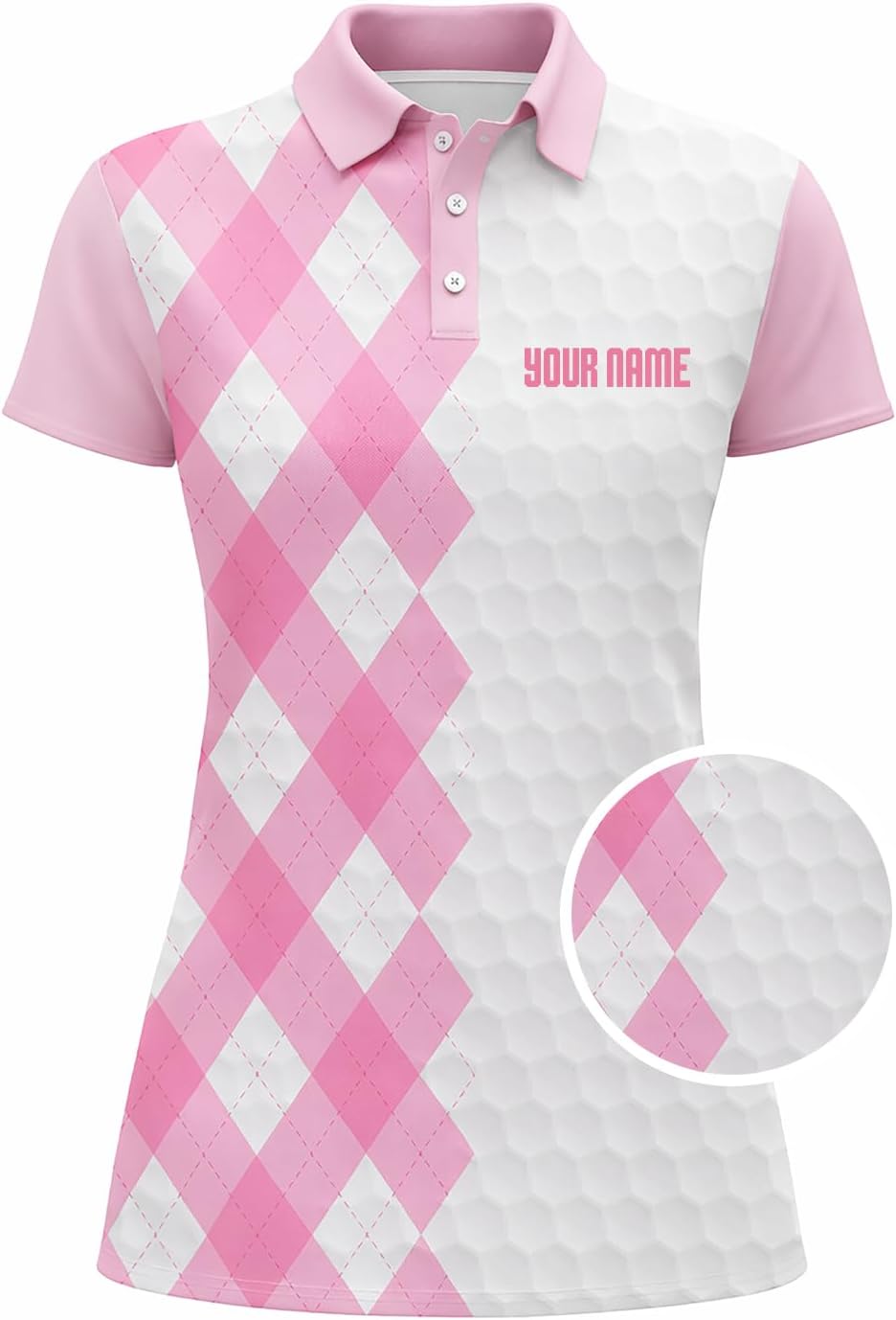Funny Flamingo Golf Polo Shirt Women Custom Name Golf Friends Flamingo Graphic Performance Golf Shirt