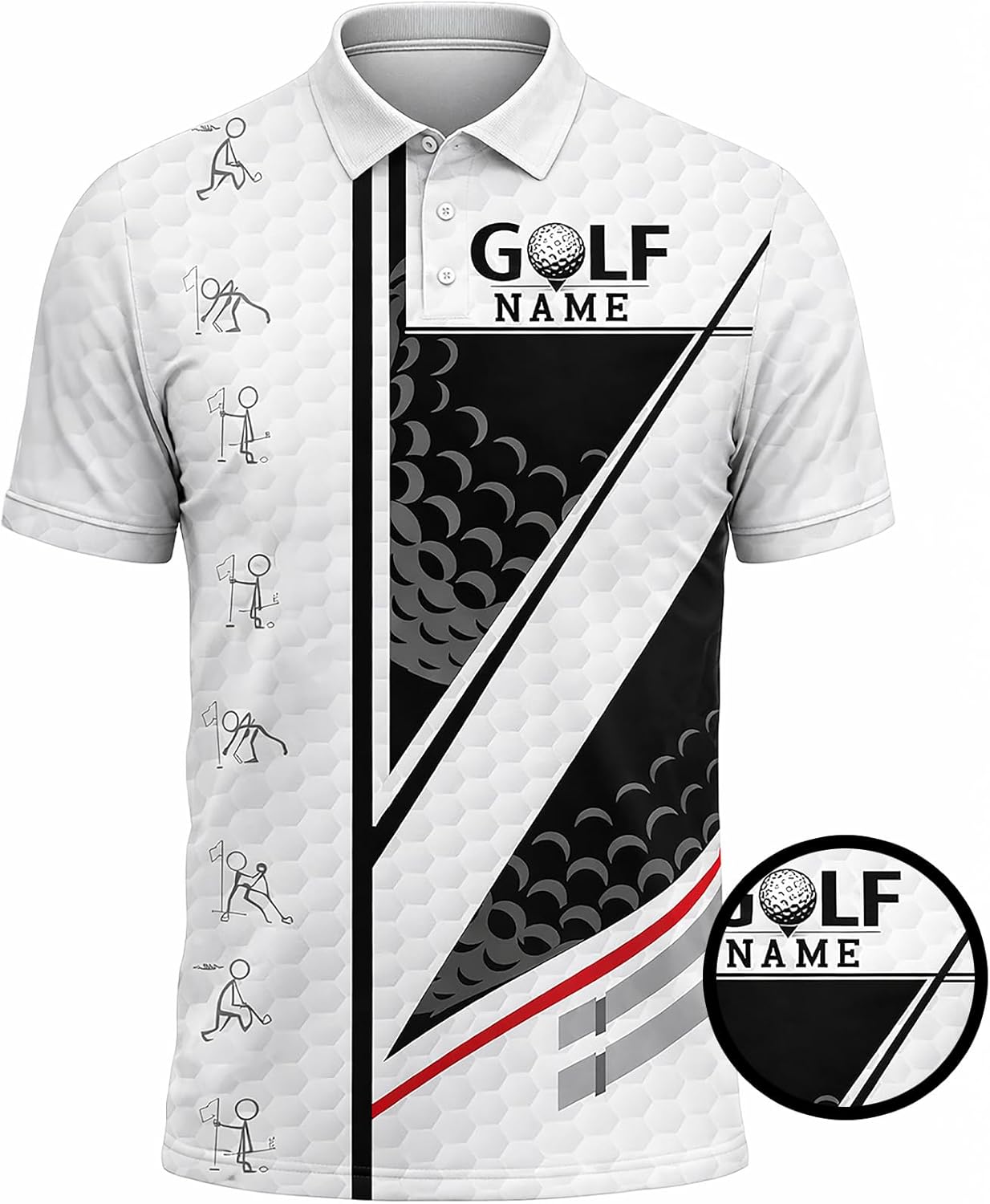 Funny Golf Polo Shirt It Takes A Lot of Balls to Golf The Way I Do Custom Name Performance Golf Shirt Black