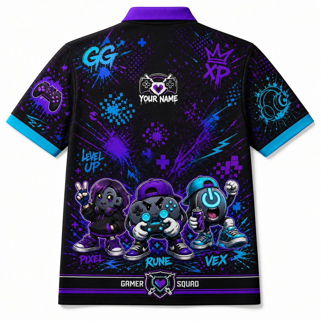 Esports Gamer Polo - Back view
