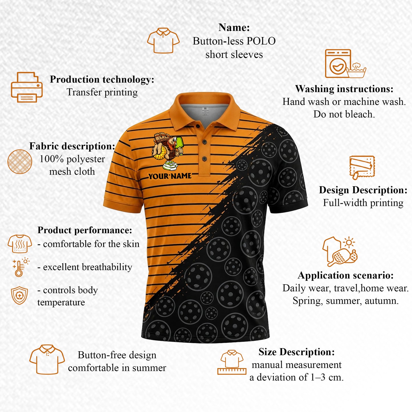 Thanksgiving Pickleball Polo shirt