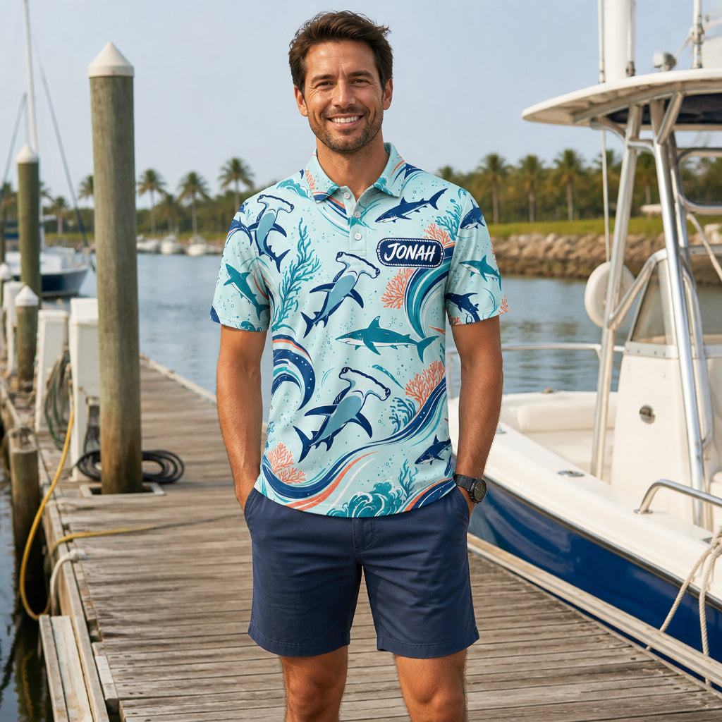 Shark Surf AOP Polo — Custom Name - Personalized Polo shirt - All over printed 035c35b8-b30b-4899-8bee-95178f720eb1.jpg