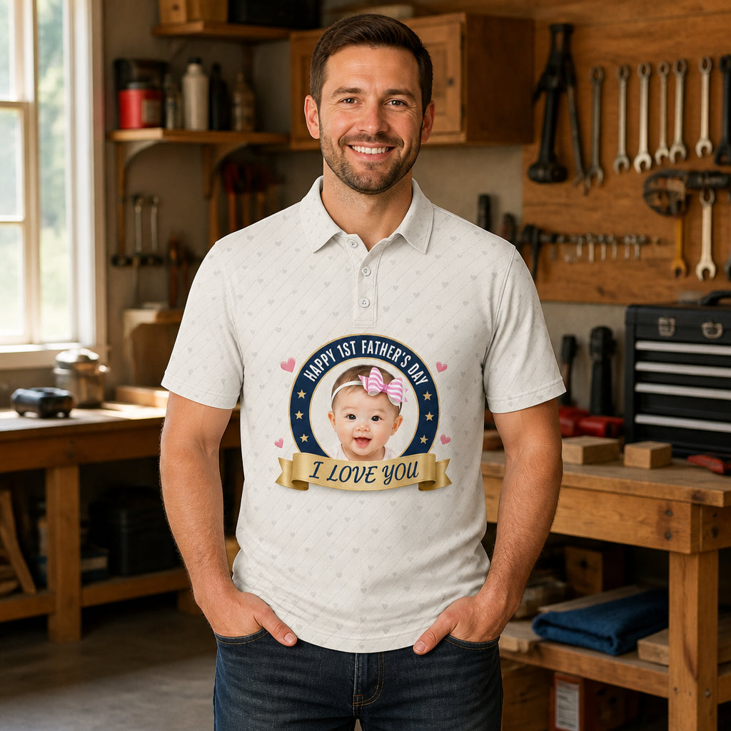 HAPPY 1ST FATHER'S DAY — I LOVE YOU - Personalized Polo shirt - All over printed 059ca5e4-4ede-4bd1-84b1-ac32e560d451.jpg