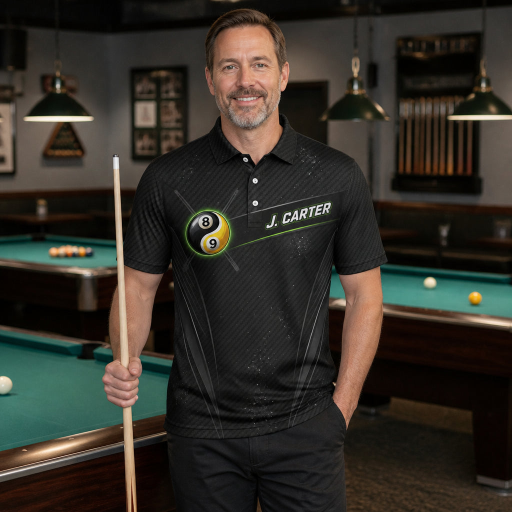 Custom Billiards Yin-Yang 8/9 Team Polo - Lifestyle 2