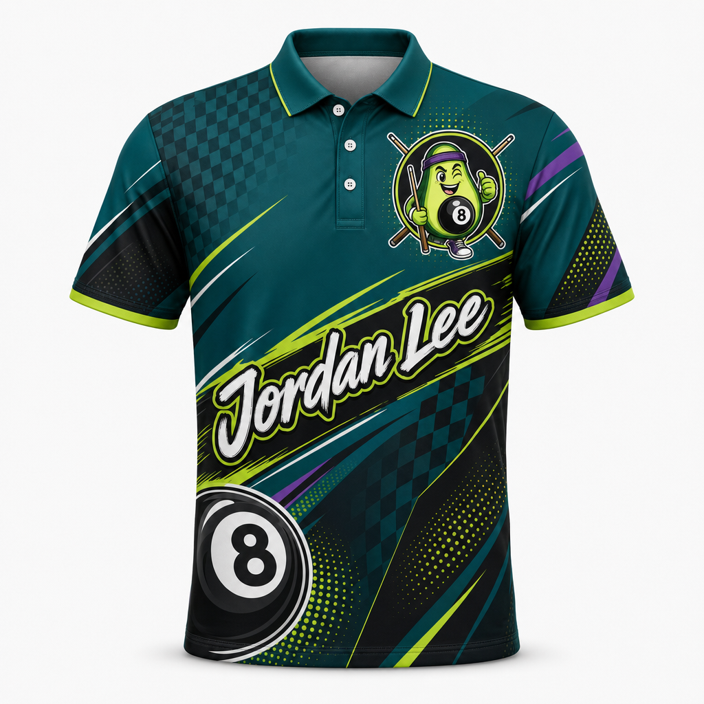 Avocado 8-Ball Club - Personalized Polo shirt - All over printed 0949e6f7-8db7-4ce9-a02f-5abde9c2ce0a.png
