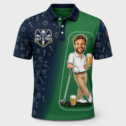 GOLF & PINTS - Personalized Polo shirt - All over printed 0a2dc275-7fe7-467b-b918-5194c53c7eb4.png