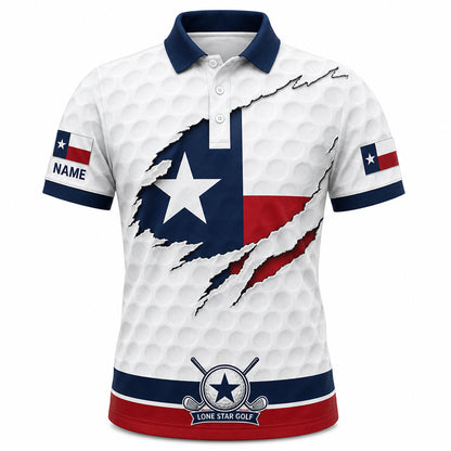 Texas Flag Eagle Golf Polo - Hero