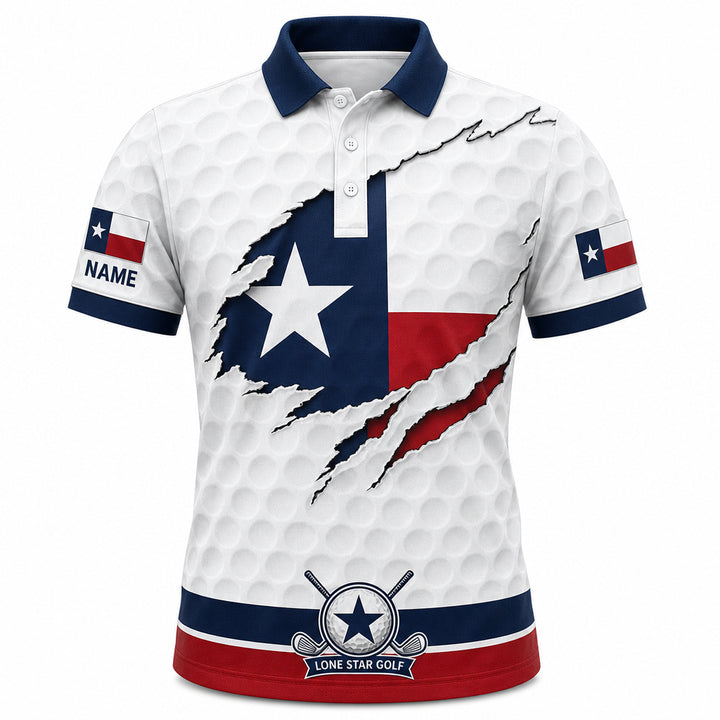 Texas Flag Eagle Golf Polo - Hero