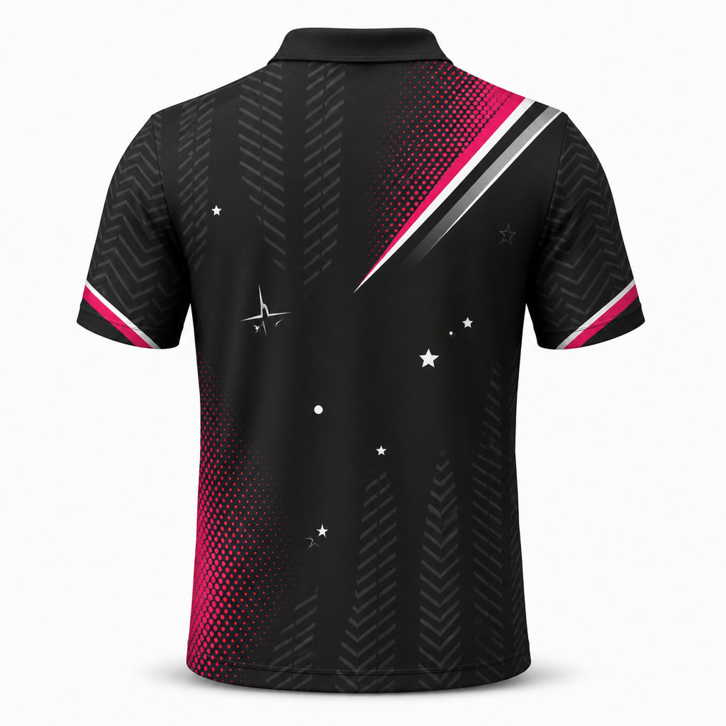 Custom Bowling Team AOP Polo — Team Name & Player Name - Back view