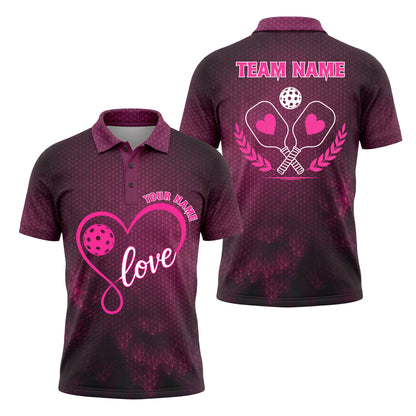 Custom Pickleball Love Polo Shirt