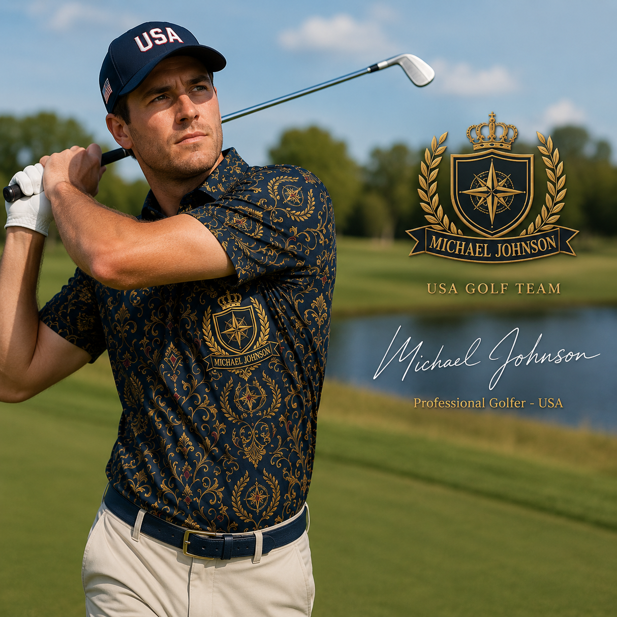 Captain NAME - Personalized Polo shirt - All over printed