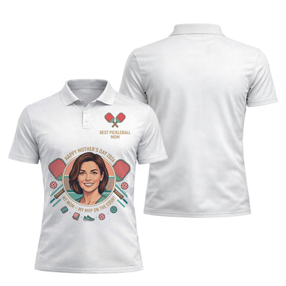 Pickleball Polo Shirt Best Pickleball Mom
