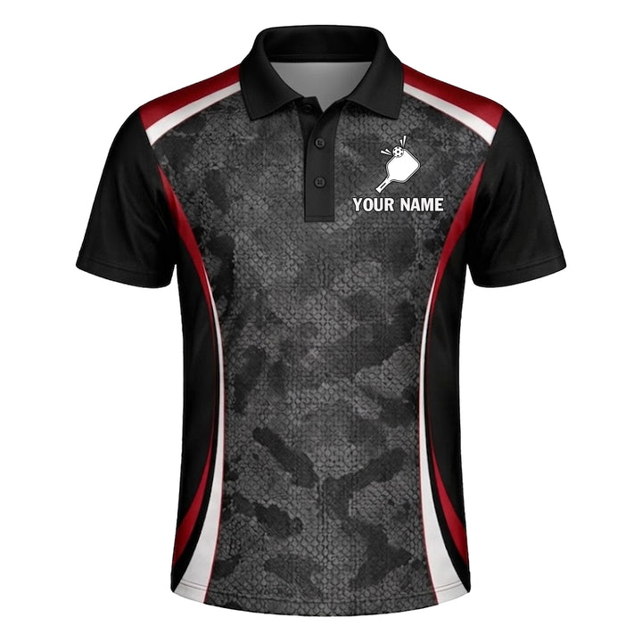 Personalized Pickleball Polo Shirt Custom Name Team Jersey Breathable Sports Shirt