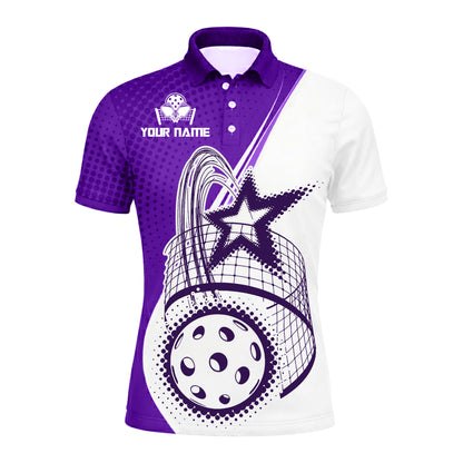 Custom Name Team Pickleball Polo Shirt for Men