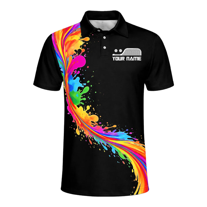 Men's Pickleball Polo Shirt Custom Name And Team