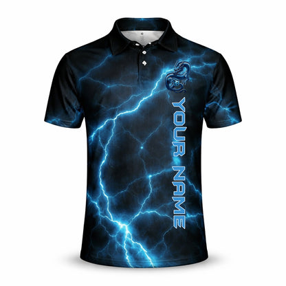 Custom Dragon Pickleball Polo Shirt Lightning Personalized Name Team Polo Unisex Performance Shirt