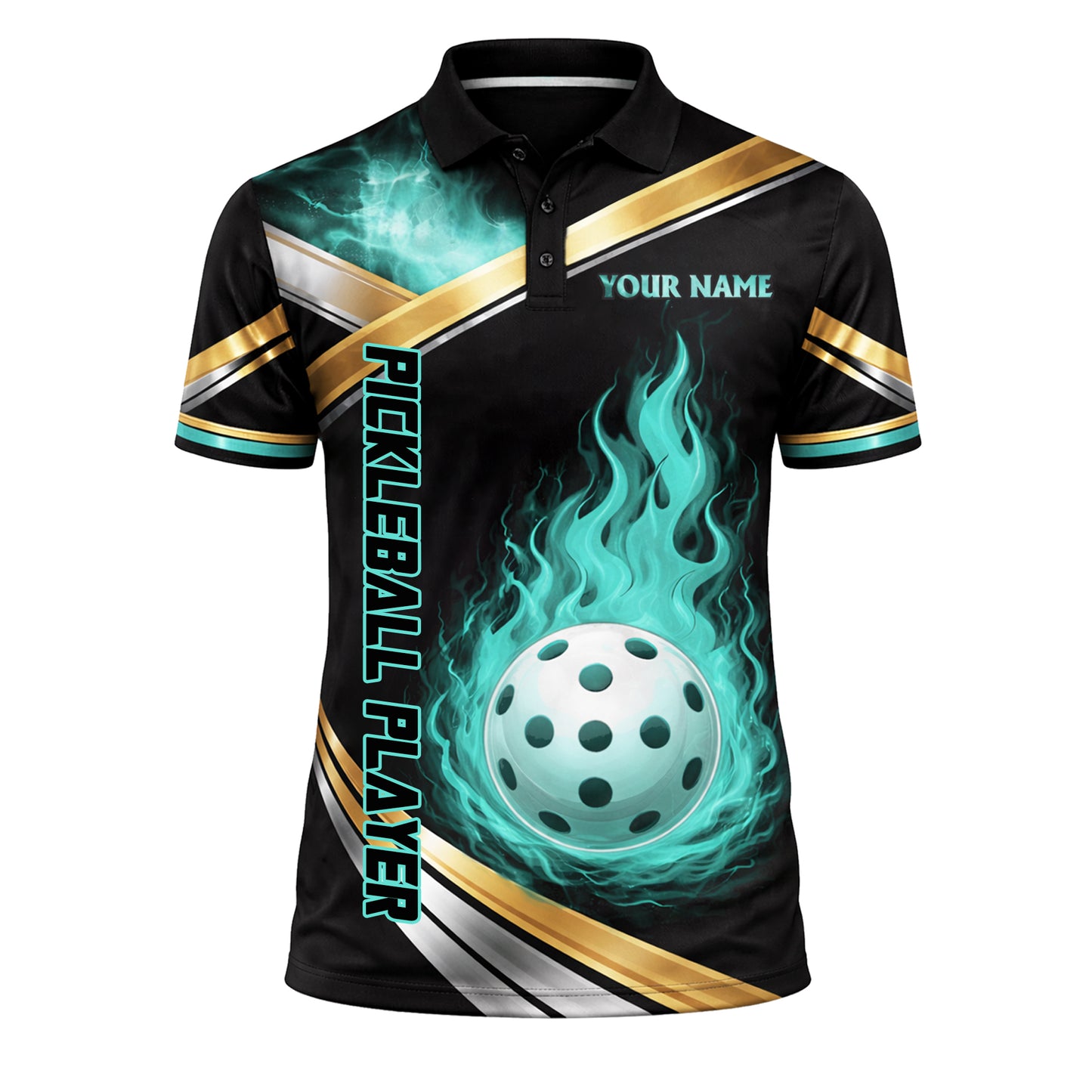 Pickleball Polo Shirt Personalized Team Name Custom Pickleball Player Performance Shirt