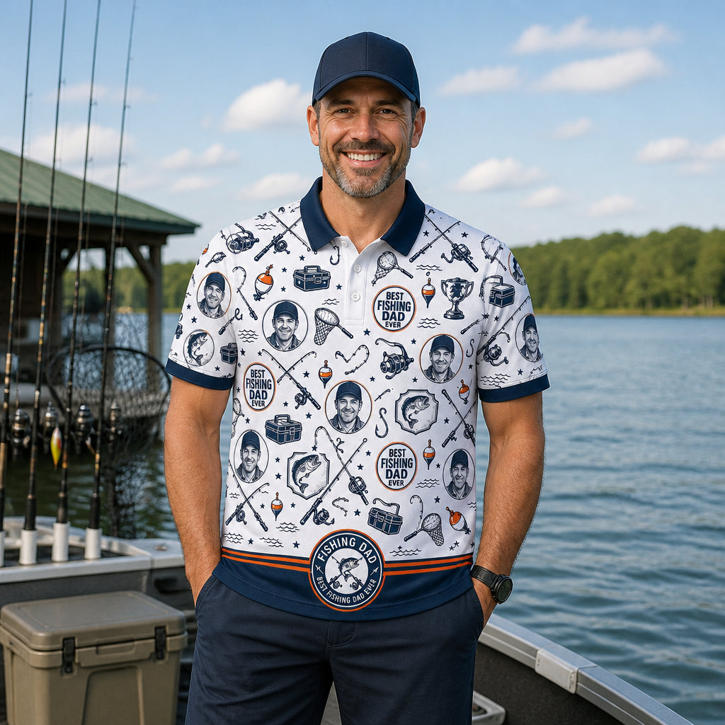 Fishing Dad AOP Polo - Lifestyle 1