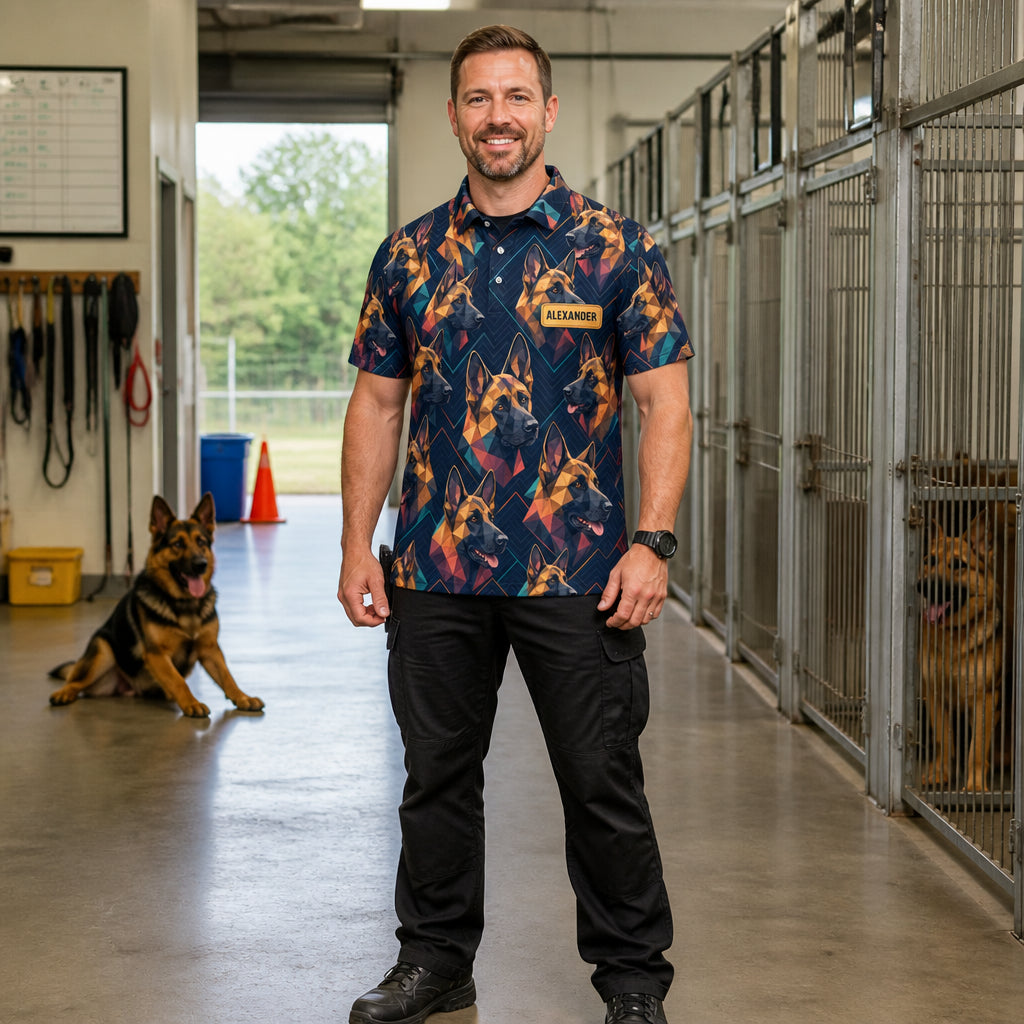 German Shepherd Pop-Pattern AOP Polo — Custom Name - Personalized Polo shirt - All over printed 292694f8-58f5-4298-8556-8553ea445b46.jpg