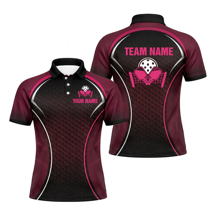 Personalized Pickleball Team Polo Shirt Custom Name Performance Sports Jersey Breathable Athletic Shirt