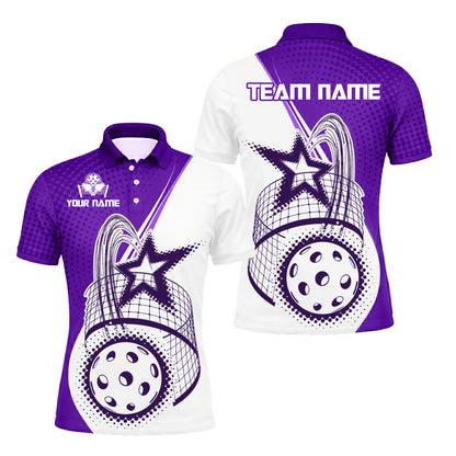Custom Name Team Pickleball Polo Shirt for Men