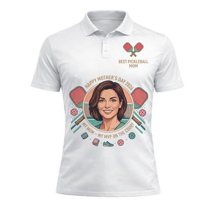 Pickleball Polo Shirt Best Pickleball Mom