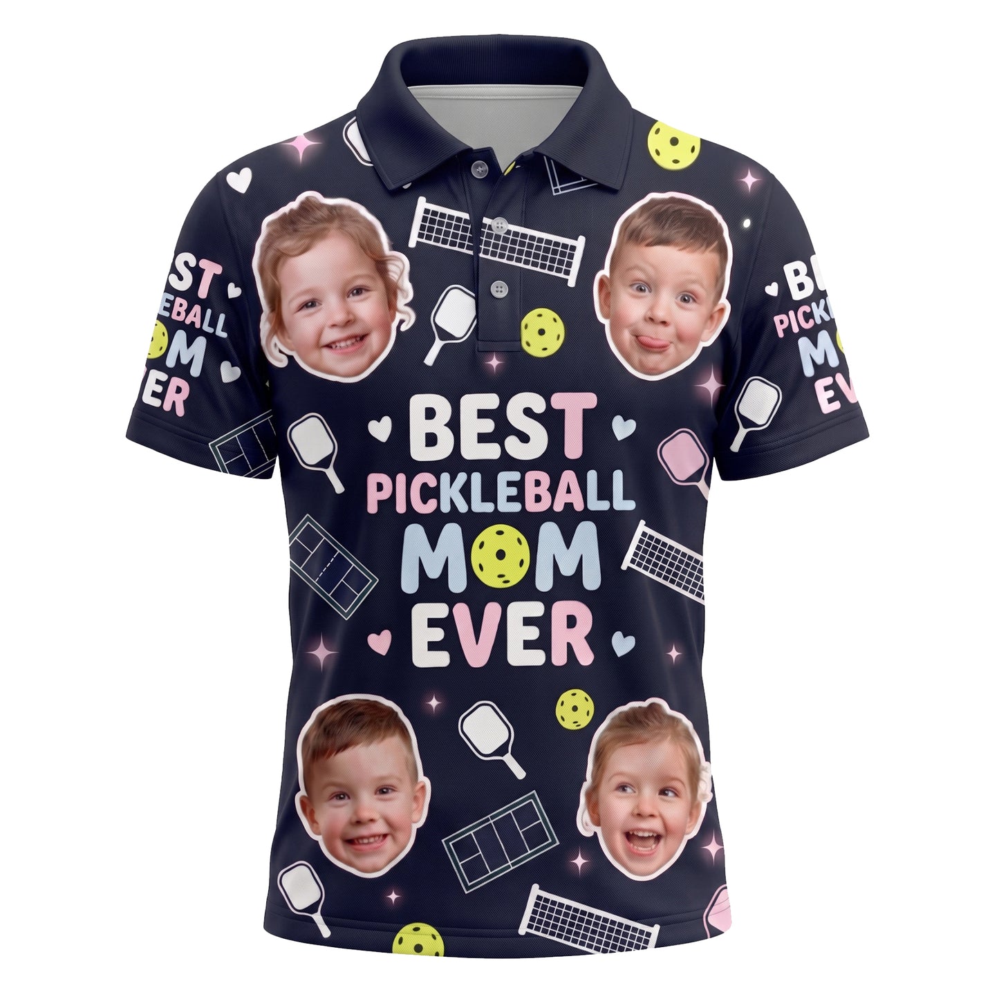 Best Pickleball Mom Ever Custom Photo Polo Women