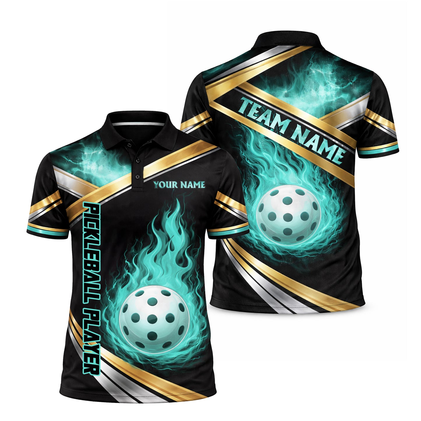 Pickleball Polo Shirt Personalized Team Name Custom Pickleball Player Performance Shirt