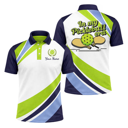 Pickleball Polo Shirt Custom Name In My Pickleball Era Sport Shirt Men Women Performance Tee