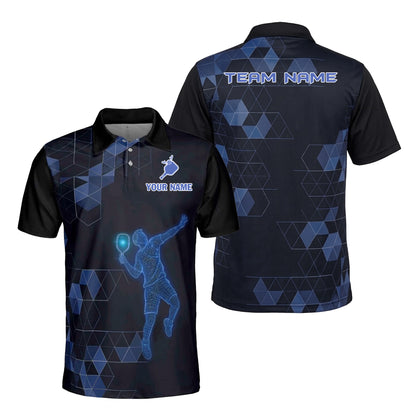 Custom Name Pickleball Polo Shirt 3D Neon Player Performance All Over Print Team Shirt