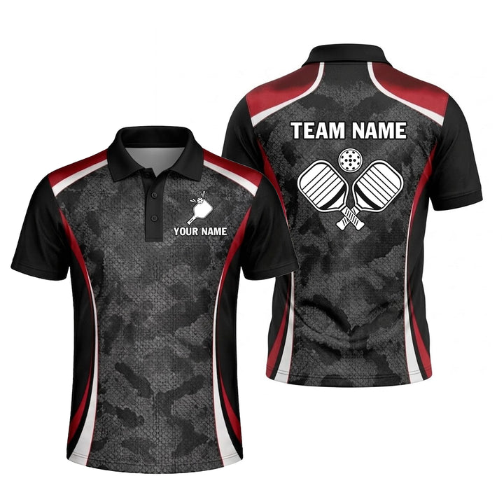 Personalized Pickleball Polo Shirt Custom Name Team Jersey Breathable Sports Shirt