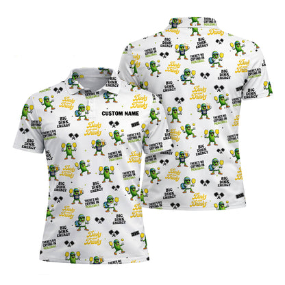 Funny Pickleball Dinks and Drinks Polo Shirt Custom Name Pickleball Performance