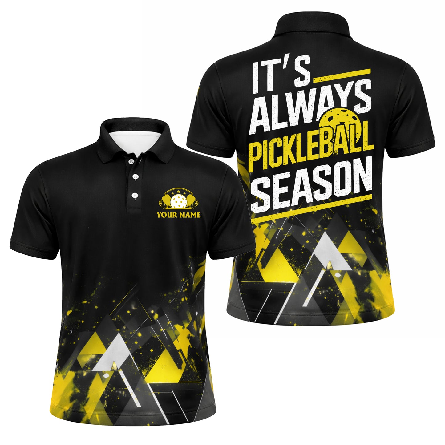Pickleball Season Polo Shirt Custom Name It s Always Pickleball Season Performance Sports Shirt Men Women