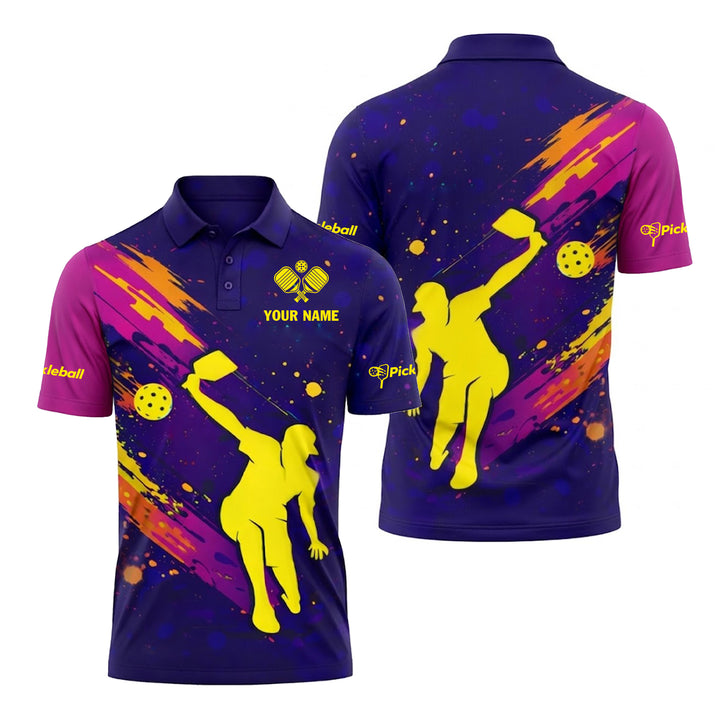 Pickleball Polo Shirt Personalized Name Sport Performance Shirt Unisex Athletic Gift
