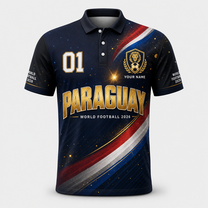 PARAGUAY — WORLD FOOTBALL 2026 - Personalized Polo shirt - All over printed 2ddd81dc-5a08-4592-9767-fa7a0fecd9a9.png