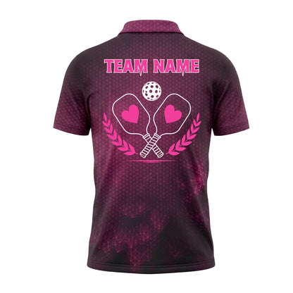 Custom Pickleball Love Polo Shirt