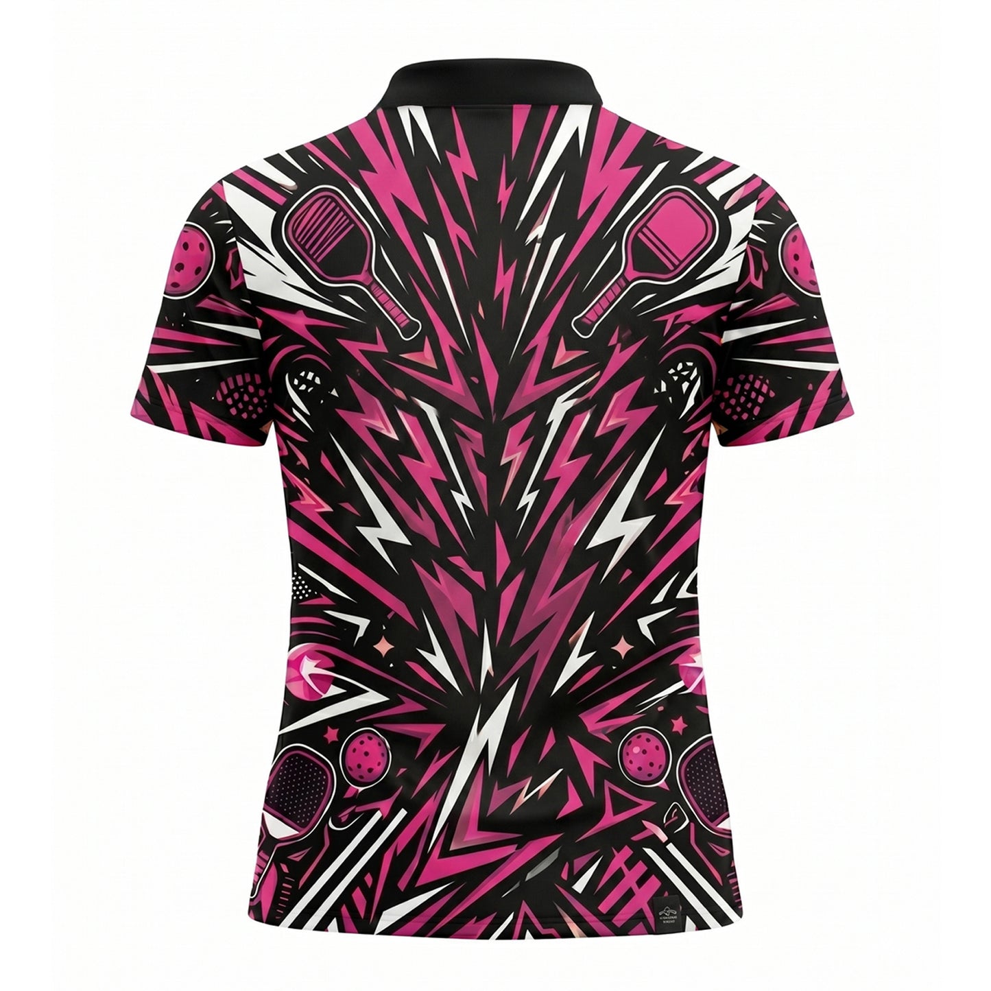 Moms Game Strong Pickleball Polo Shirt for Women Pink
