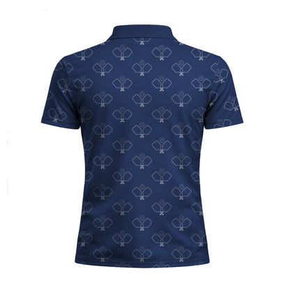 Best Pickleball Dad Ever Navy Polo Shirt for Men