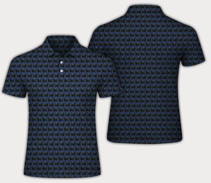 Dachshund Golf Polo Shirt Funny Dog Golfer Pattern All Over Print Performance Polo