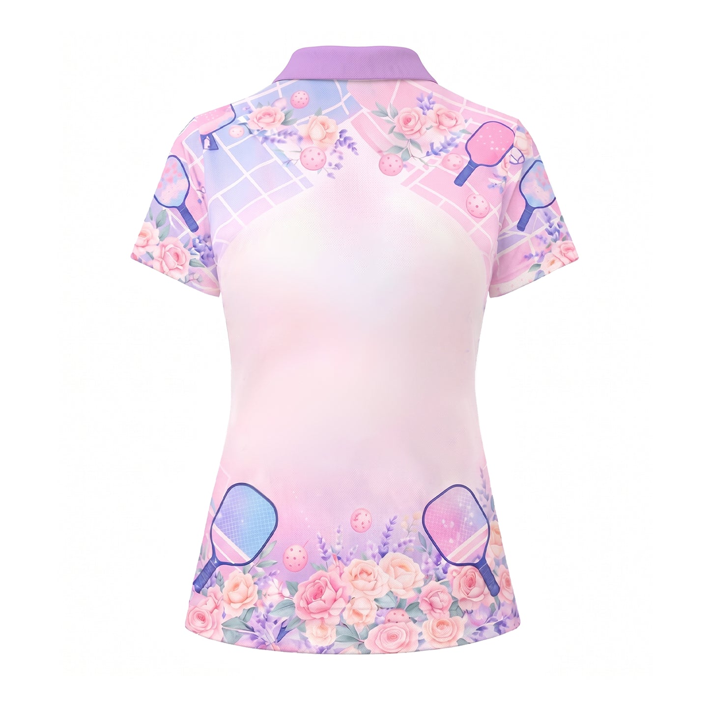 Custom Pickleball Polo Shirt Best Mom Ever Floral Paddle