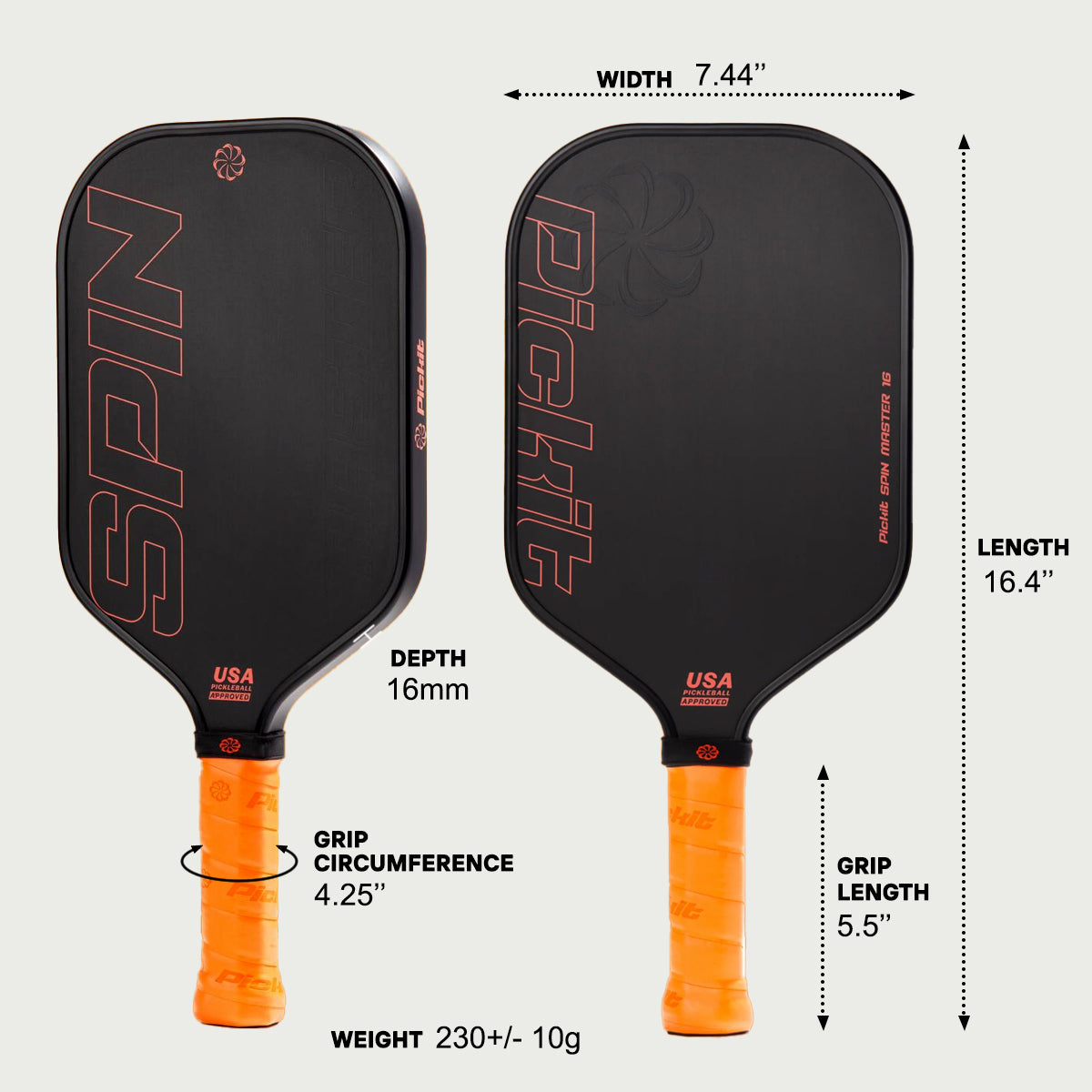 Pickleball Pickit Spin master paddle