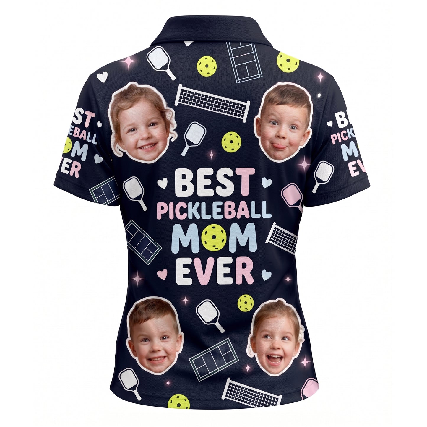 Best Pickleball Mom Ever Custom Photo Polo Women