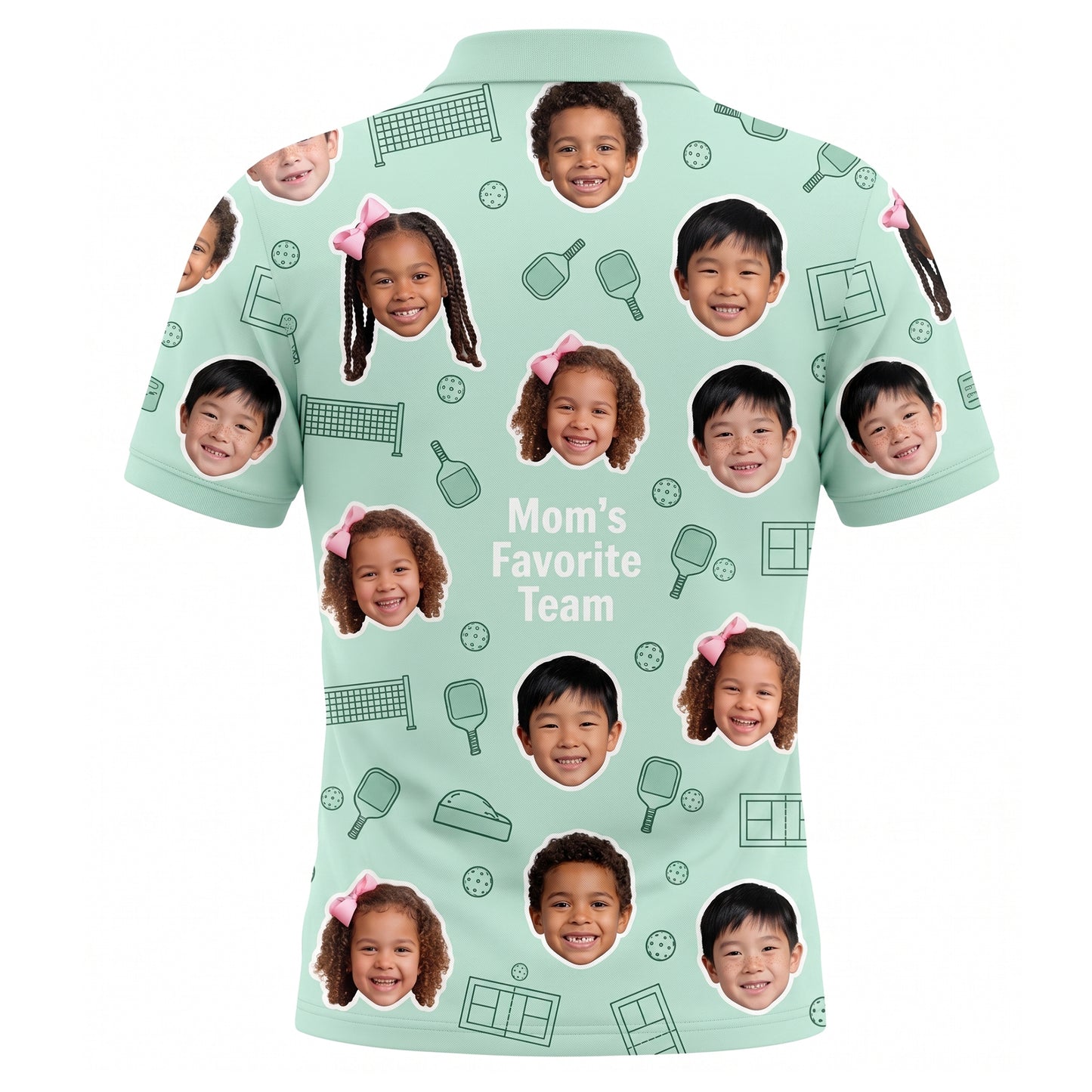 Mom's Favorite Team Custom Photo Pickleball Polo