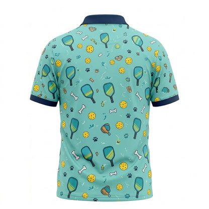 Pickleball Dad & His Best Buddy Polo Shirt for Men