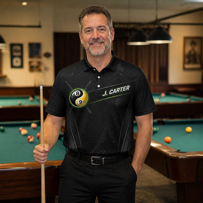 Custom Billiards Yin-Yang 8/9 Team Polo - Lifestyle 1