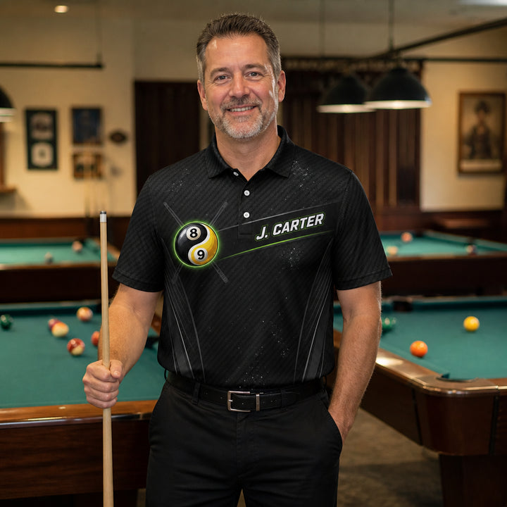 Custom Billiards Yin-Yang 8/9 Team Polo - Lifestyle 1