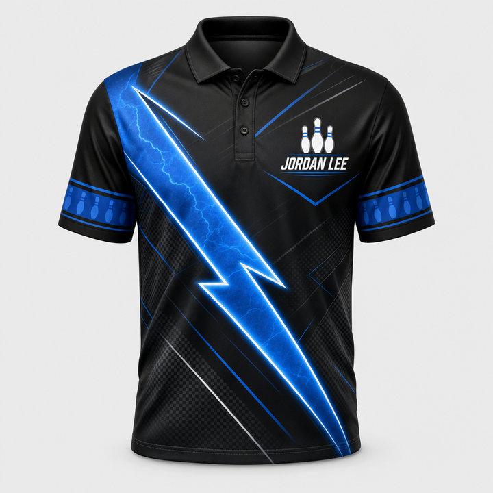 Custom Bowling Team Polo — Name & Team - Hero
