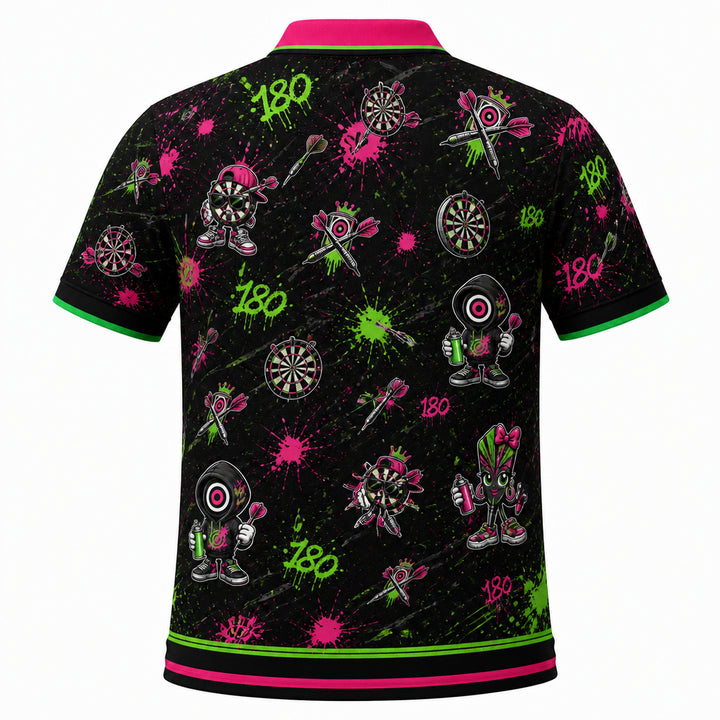 Darts Graffiti Polo - Back view