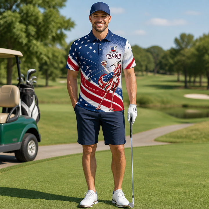 Patriotic Ostrich Golfer Name AOP Polo - Personalized Polo shirt - All over printed 3d6baba1-1279-44e1-bc46-e3b2d0092be8.jpg