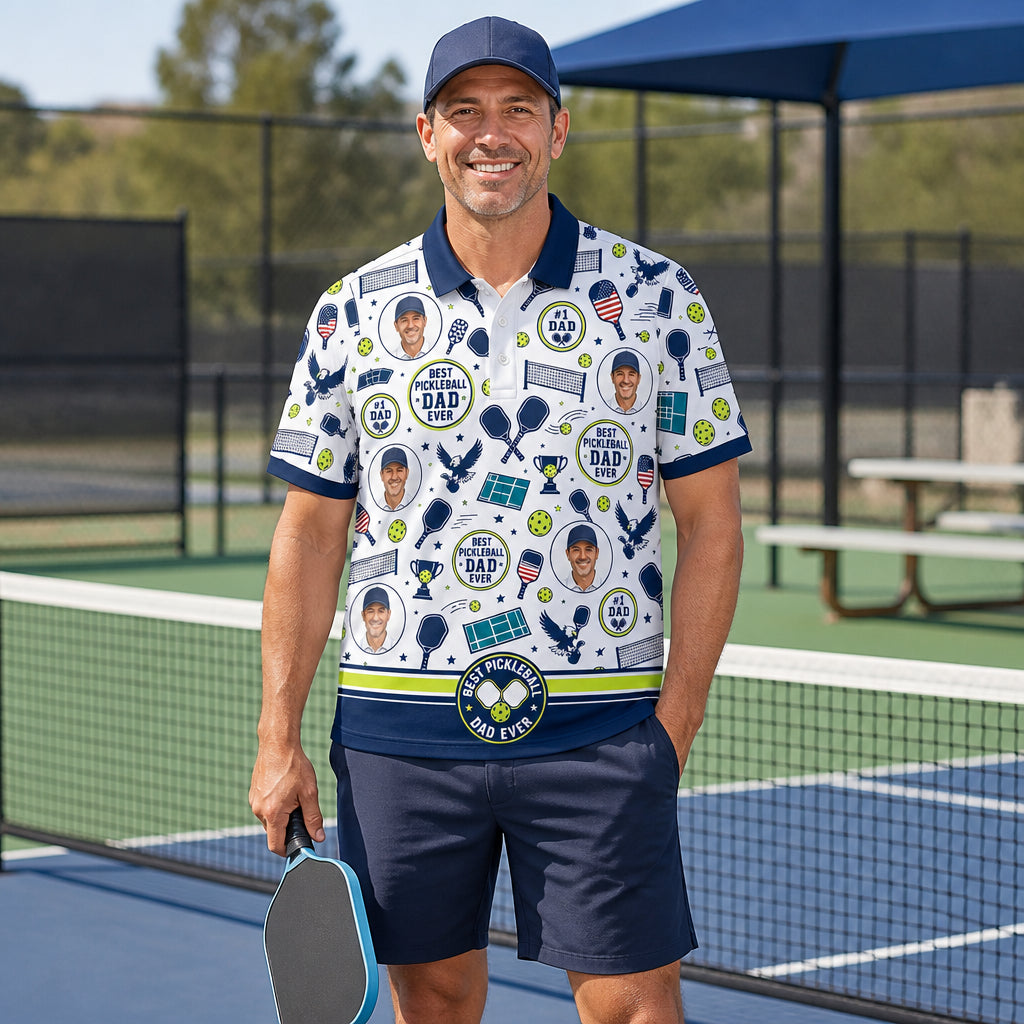 Pickleball Dad AOP Polo - Lifestyle 2